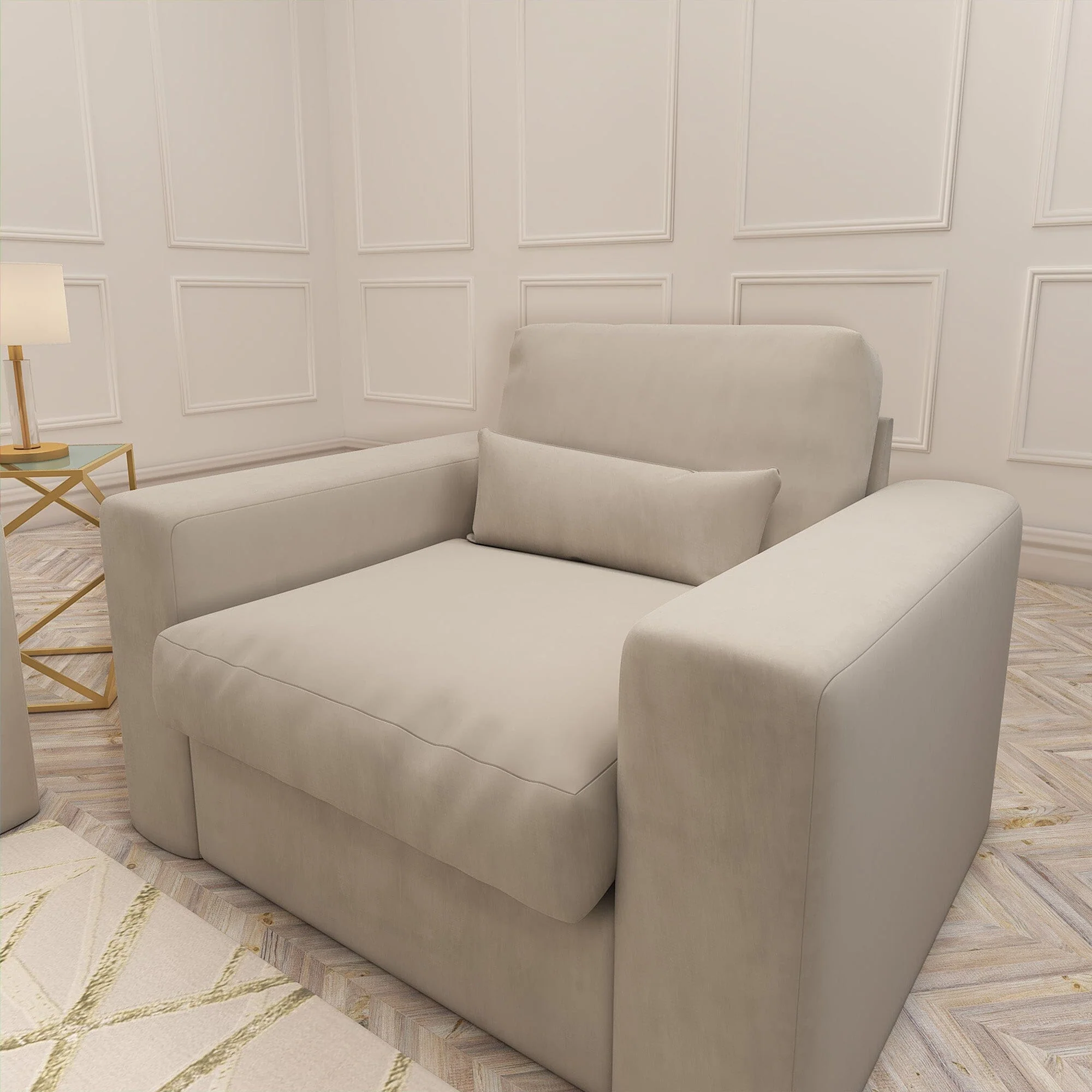 Tribeca Mink Velvet Love Seat - Image 2