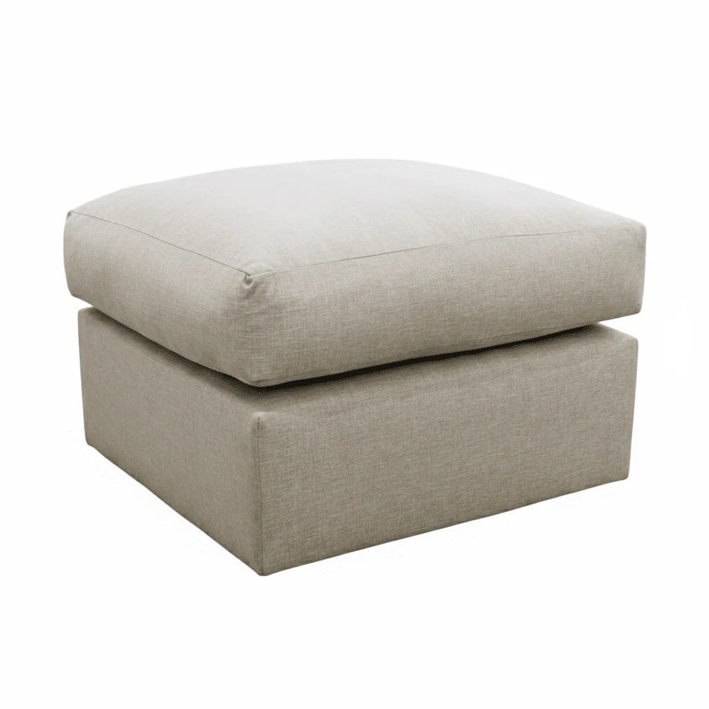 Tribeca Ash Greige Medium Footstool - Image 5