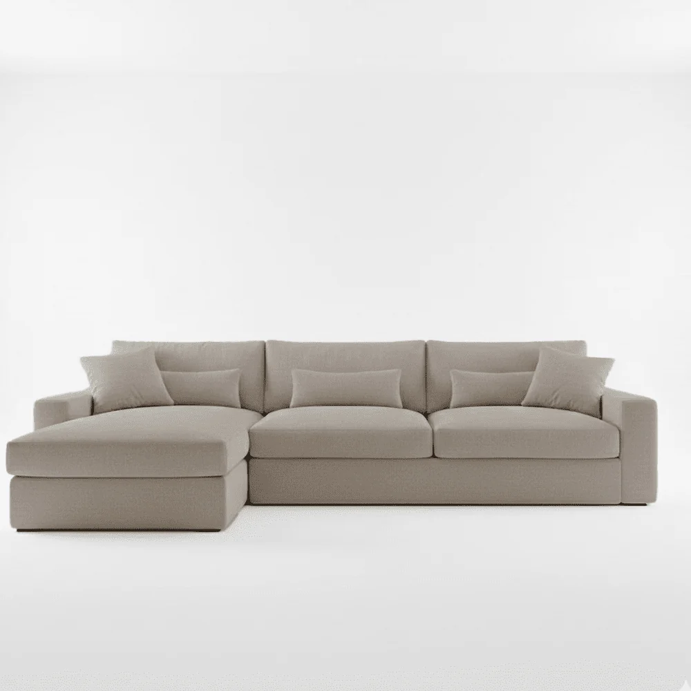 Tribeca Warm Grey Large Left Hand Facing Chaise End Sofa - Image 3