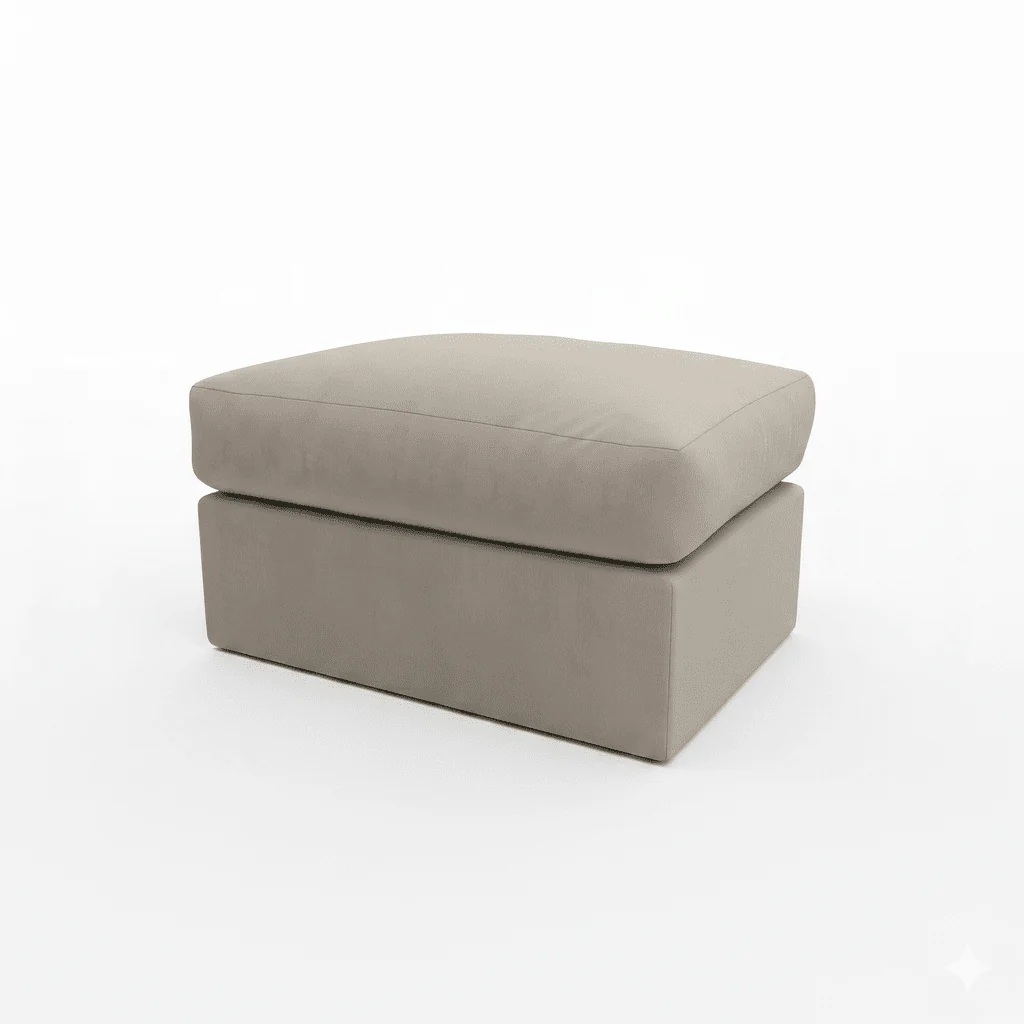 Tribeca Warm Grey Large Footstool - Image 4