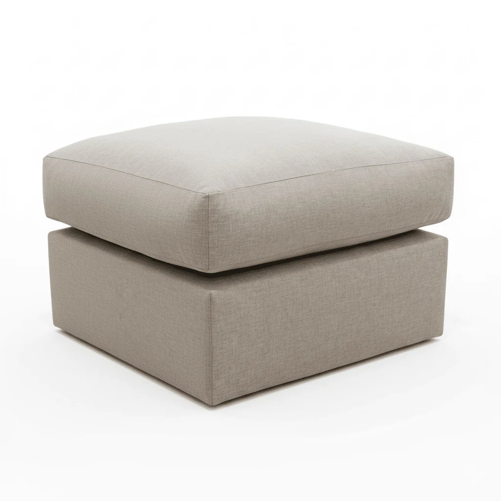 Tribeca Warm Grey Medium Footstool - Image 4