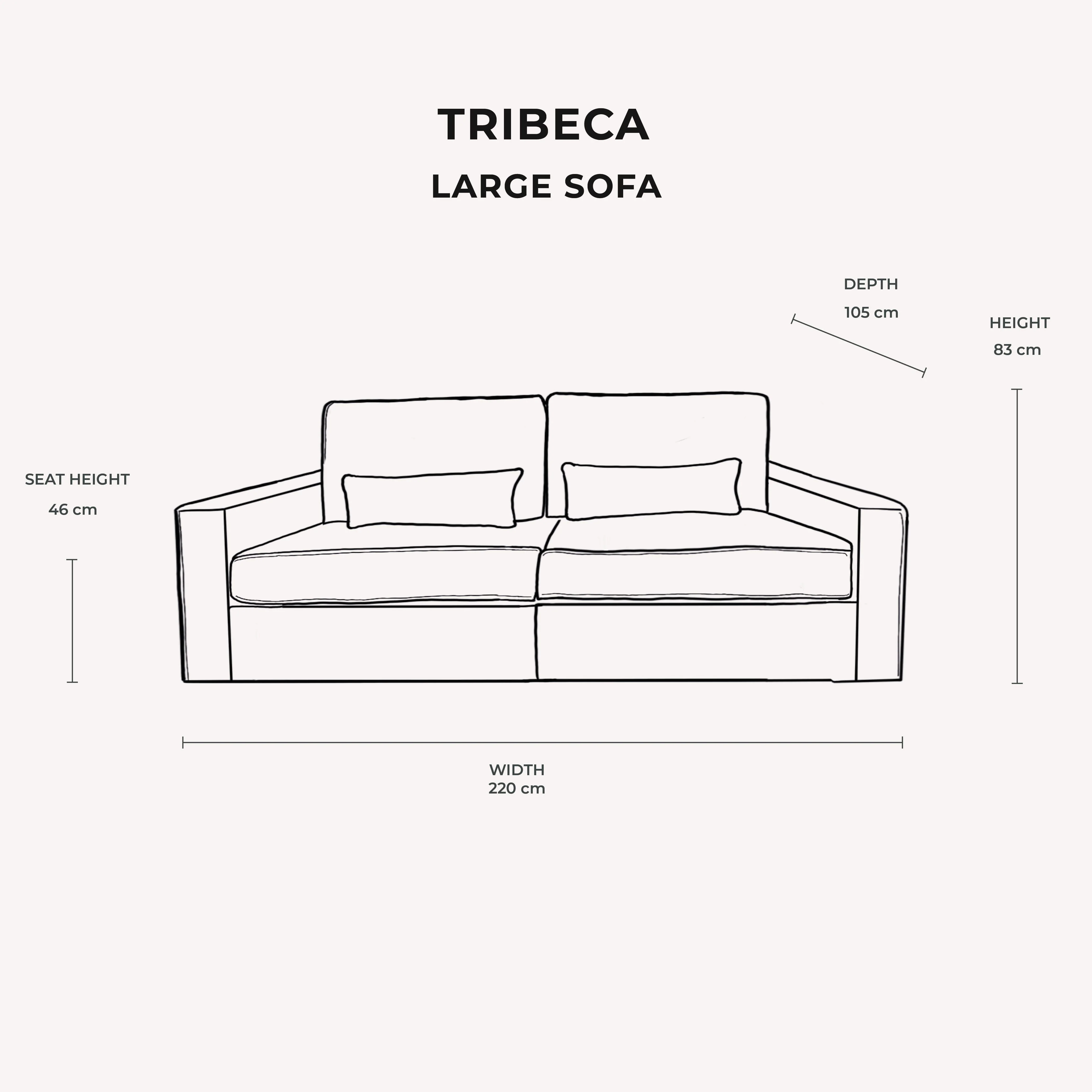Tribeca Warm Grey Sofa Range - Image 21