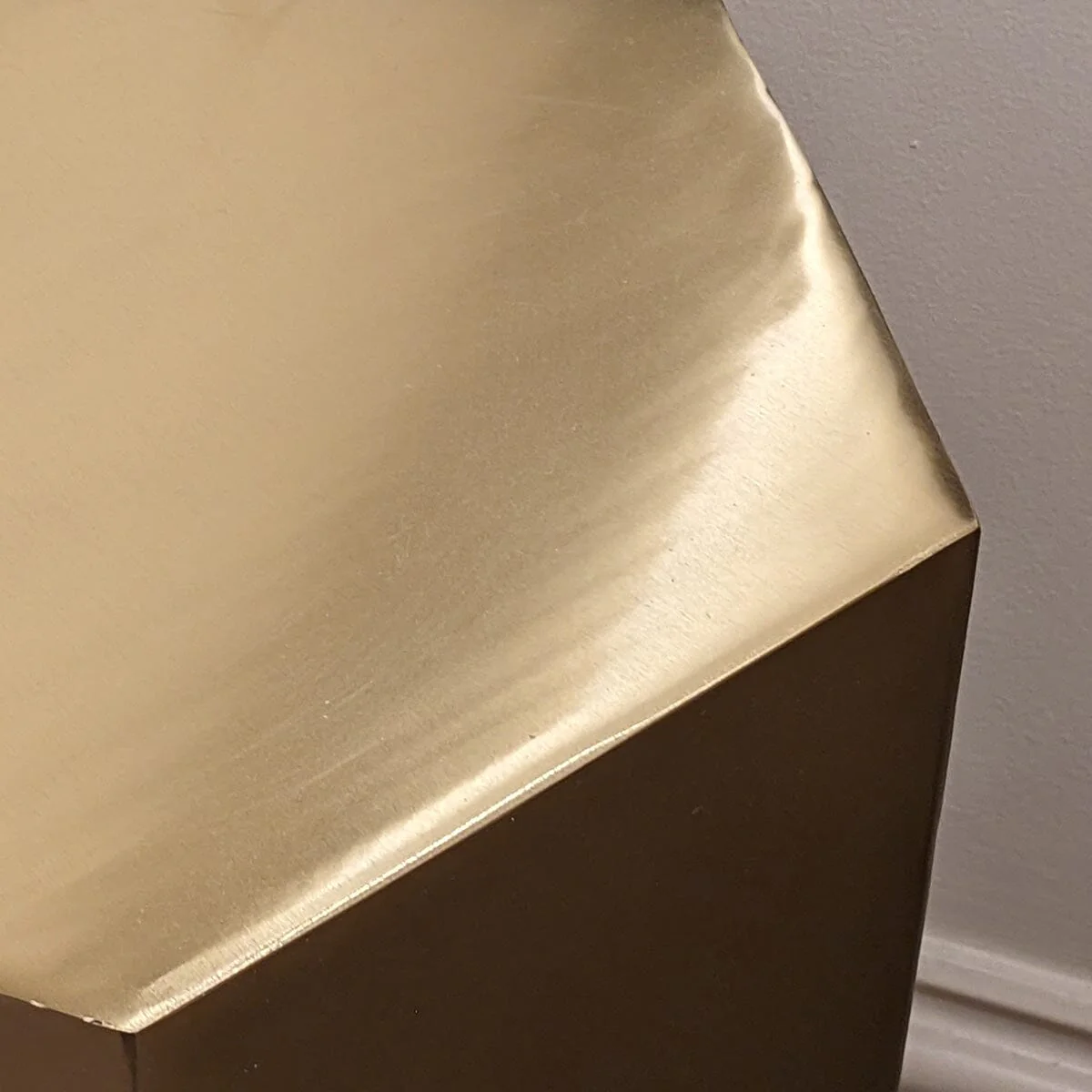 Trillionaire Large Hexagonal Gold Side Table - Image 3