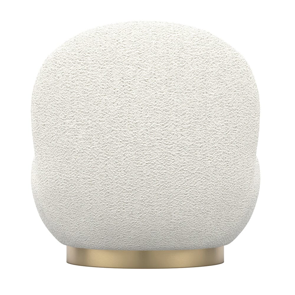 Tula Cream Upholstered Boucle Accent Chair with Gold Base - Image 3