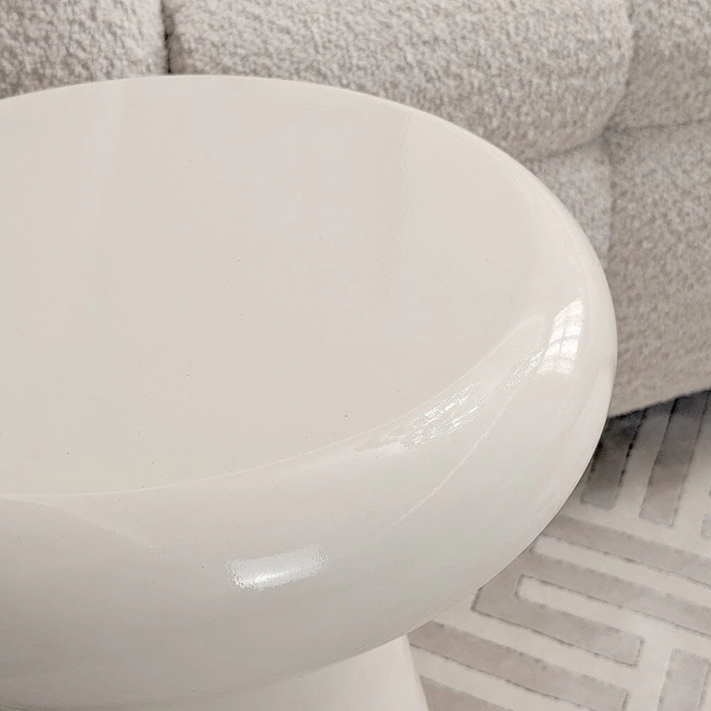 Tuscany Cream Indoor/Outdoor Round Side Table - Image 5
