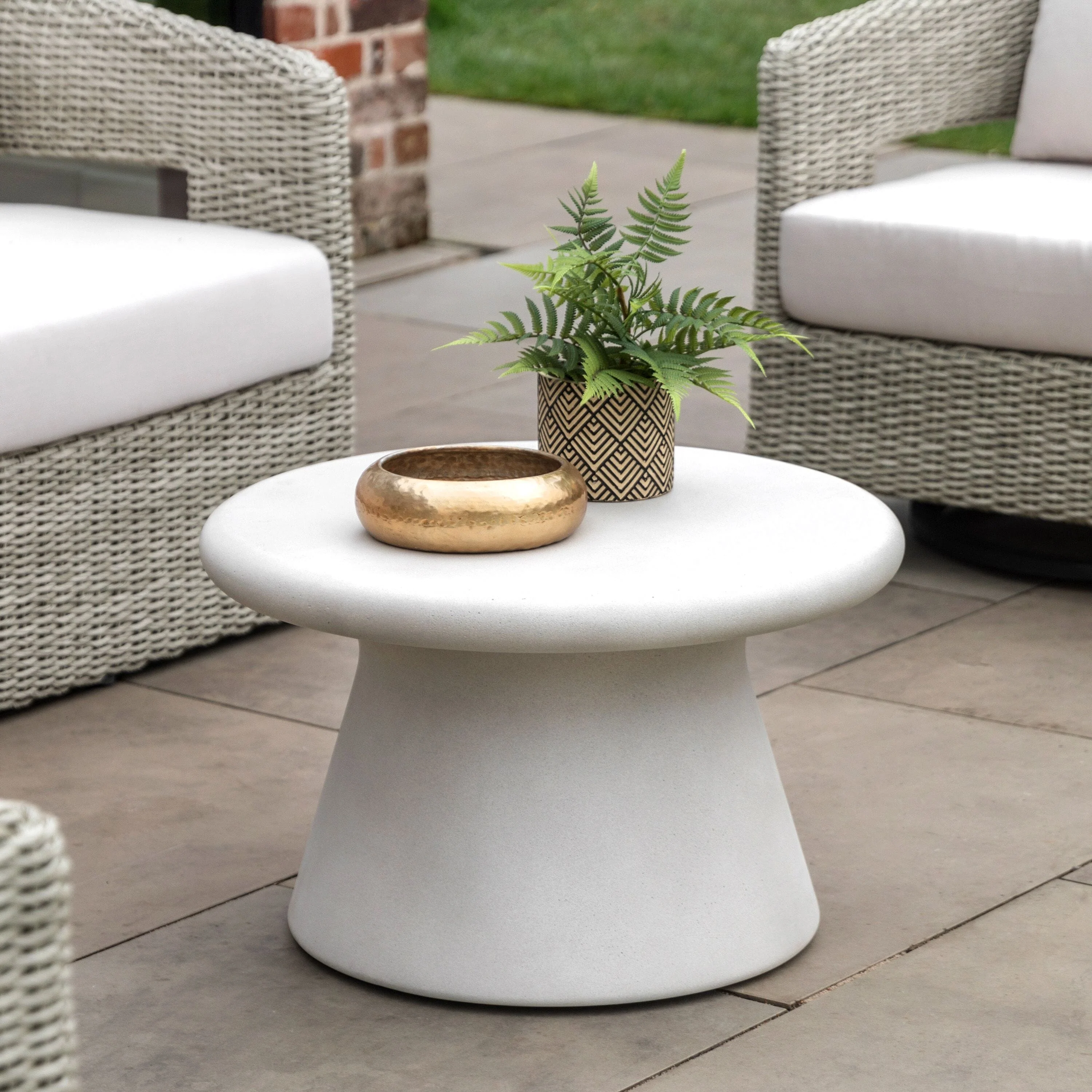 Tuscany Stone Indoor/Outdoor Round Coffee Table - Image 6