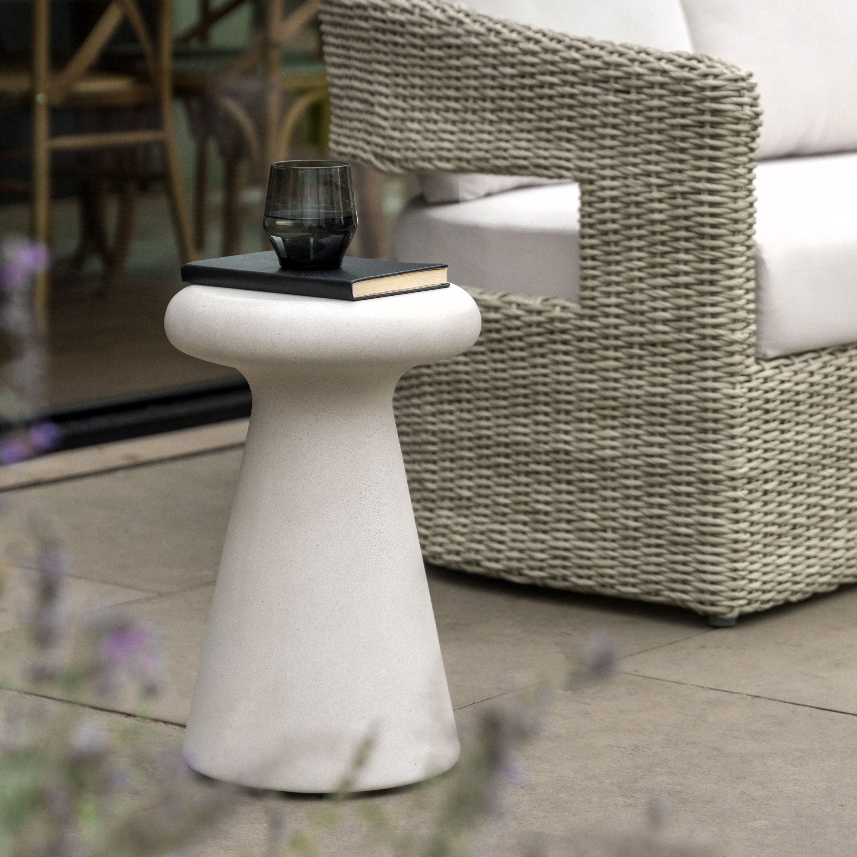 Tuscany Stone Indoor/Outdoor Round Side Table - Image 6