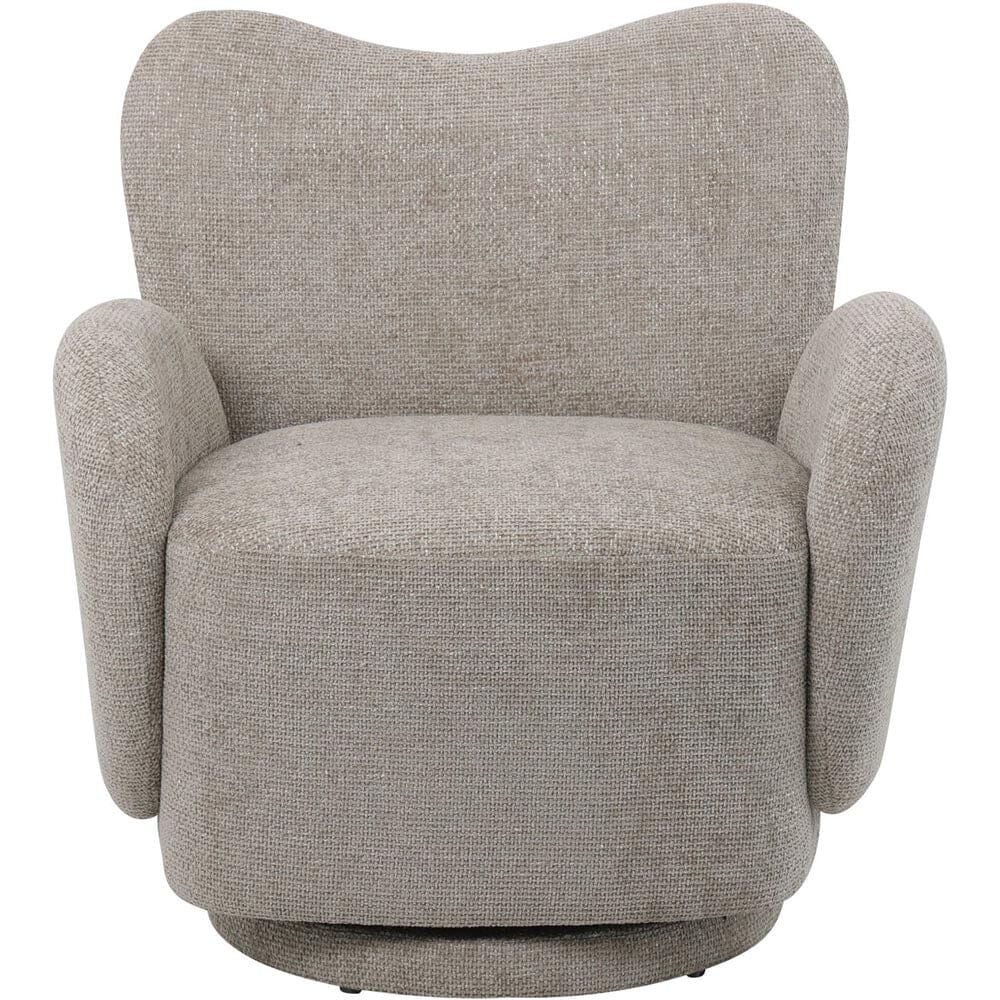 Valetta Mink Textured Swivel Accent Chair - Image 3