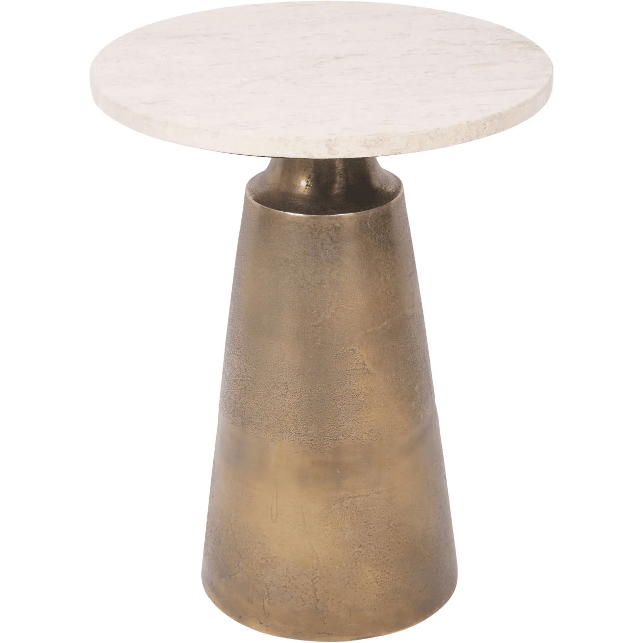 Valiona Gold & Marble Side Table - Image 2