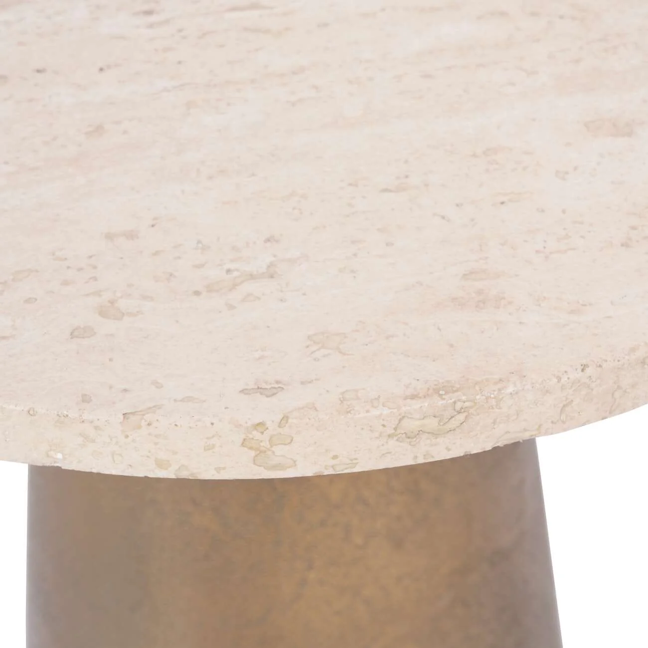 Valiona Gold & Marble Side Table - Image 3