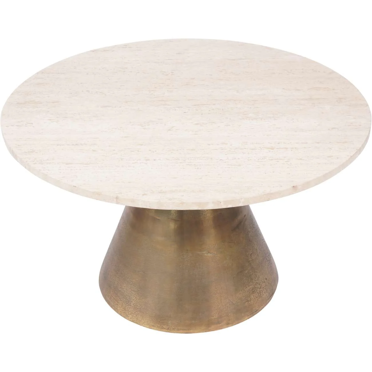 Valiona Large Gold & Marble Coffee Table - Image 3