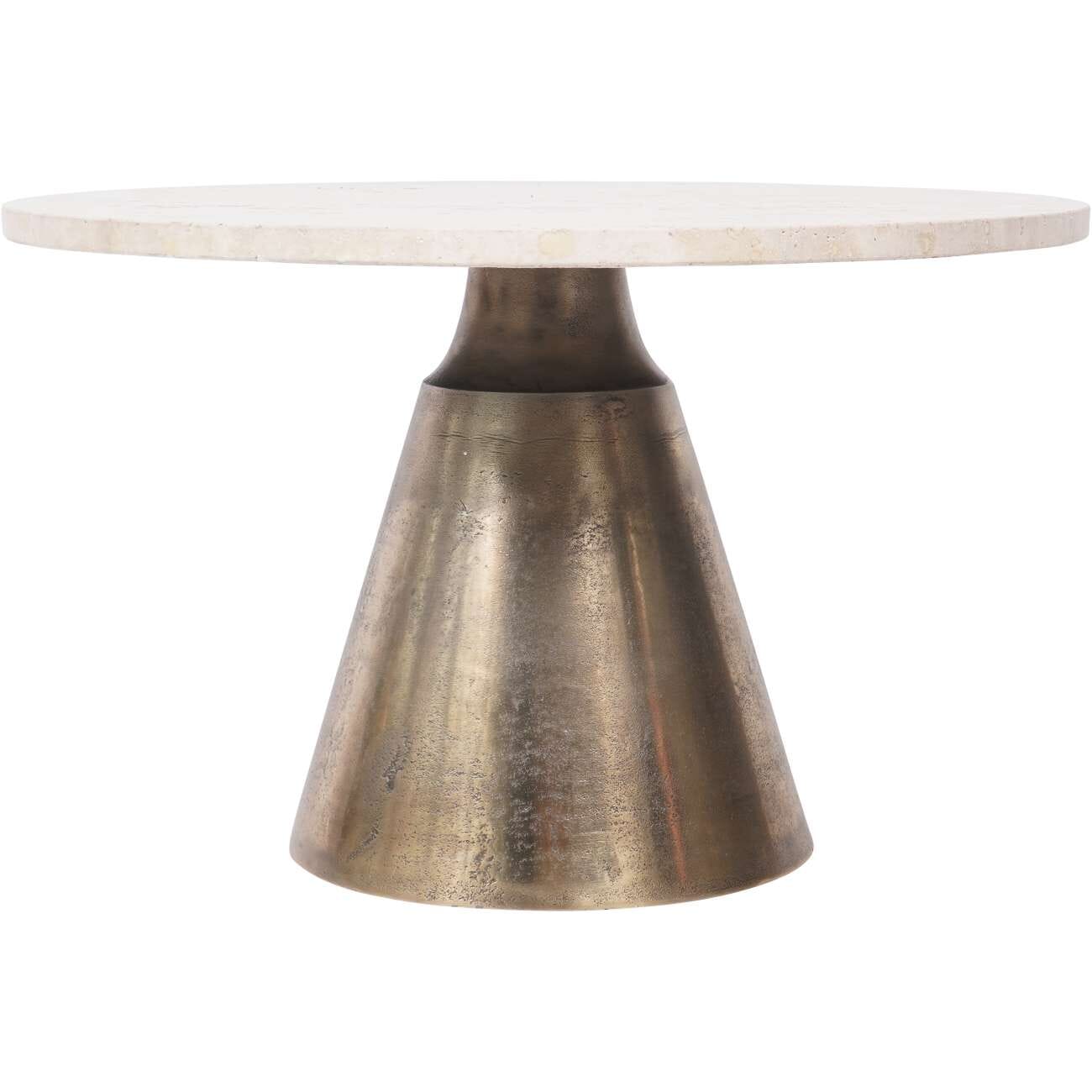 Valiona Medium Gold & Marble Coffee Table - Image 4