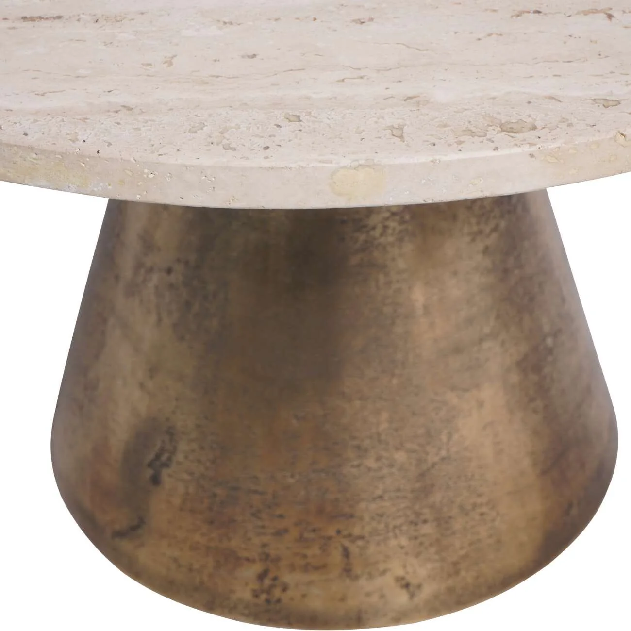Valiona Medium Gold & Marble Coffee Table - Image 5