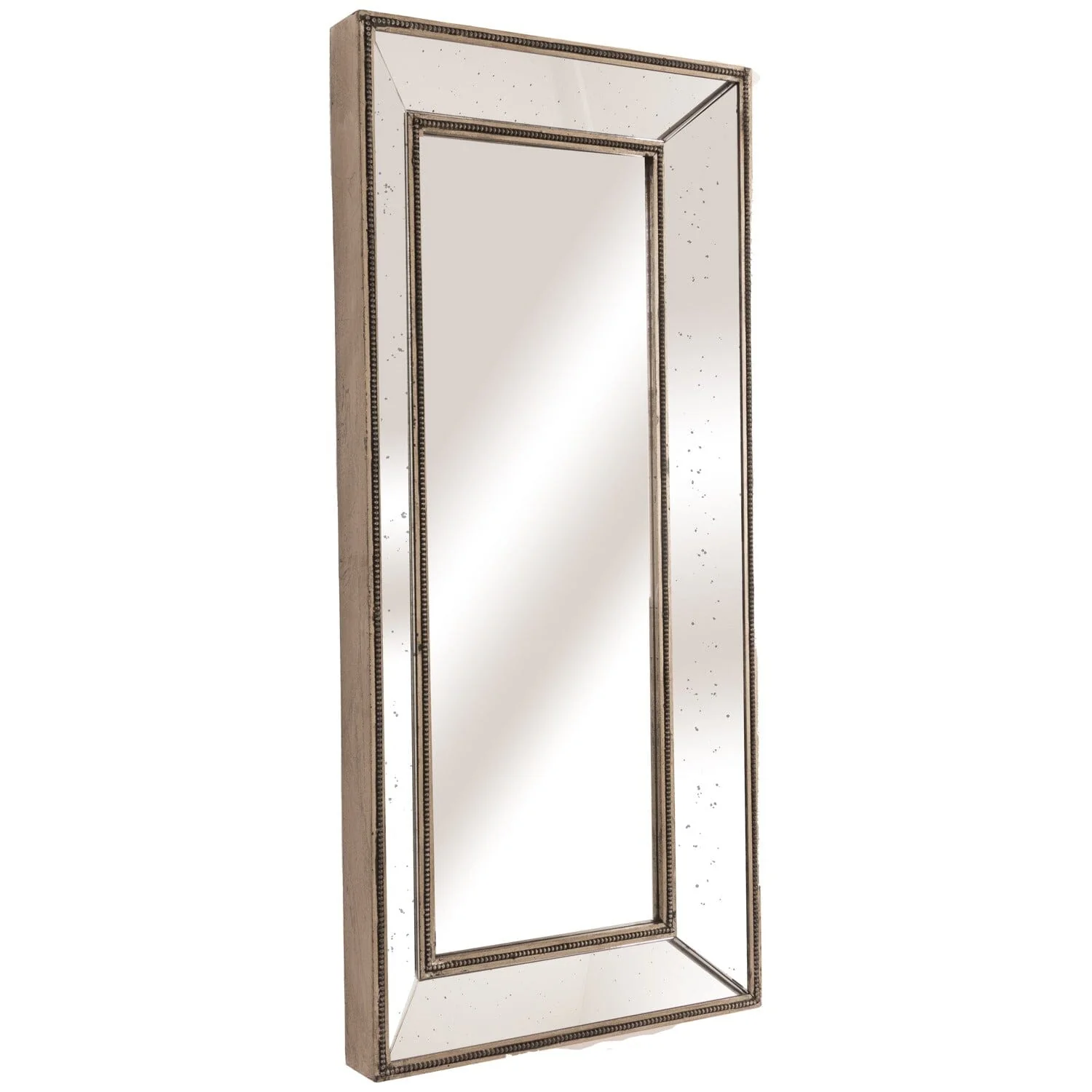 Vanosa Bronze Beaded Antique Effect Wall Mirror - Image 3