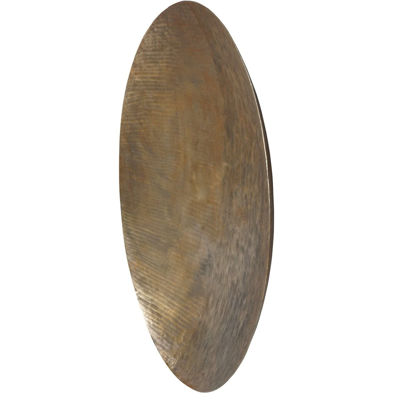Velluto Antique Brass Textured Round Statement Wall Art - Image 3