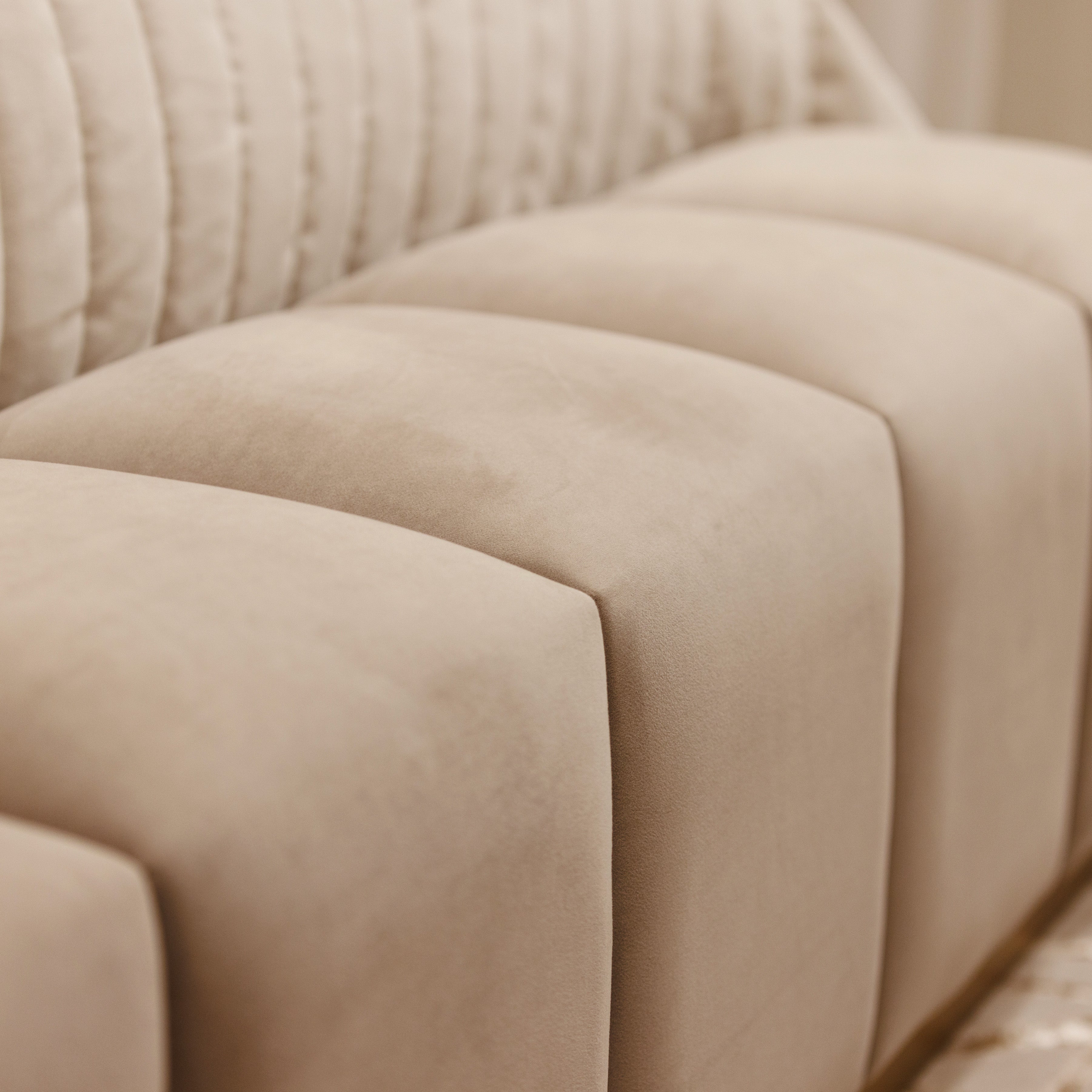 Venus Mink & Gold Premium Upholstered Bench - Image 3