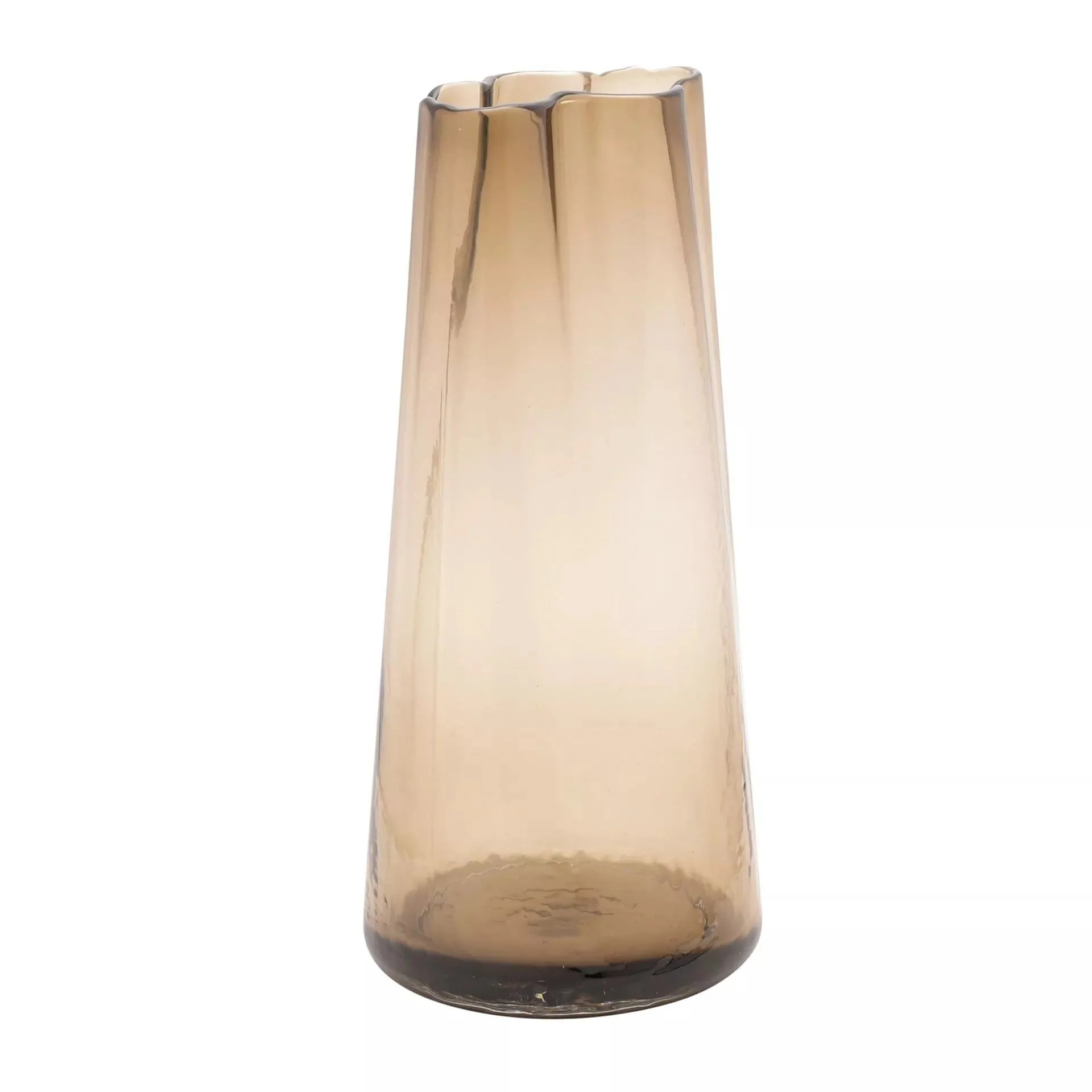 Verity Tall Brown Glass Decorative Vase - Image 3