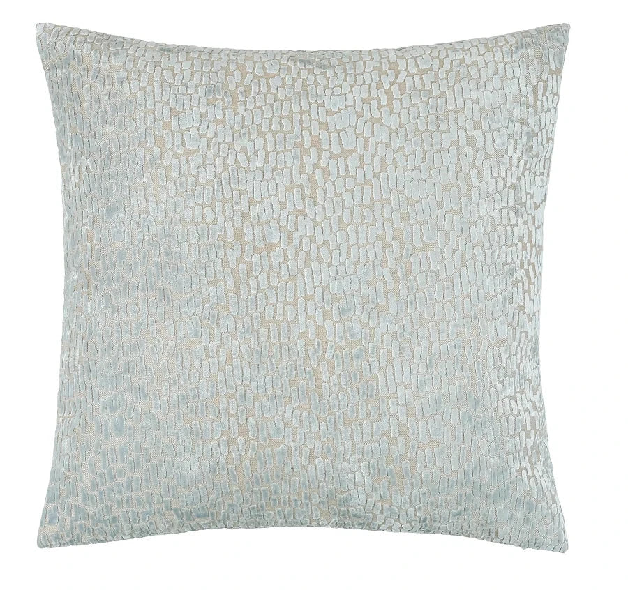Verona Baby Blue Metallic Textured Cushion - 43x43cm - Image 2