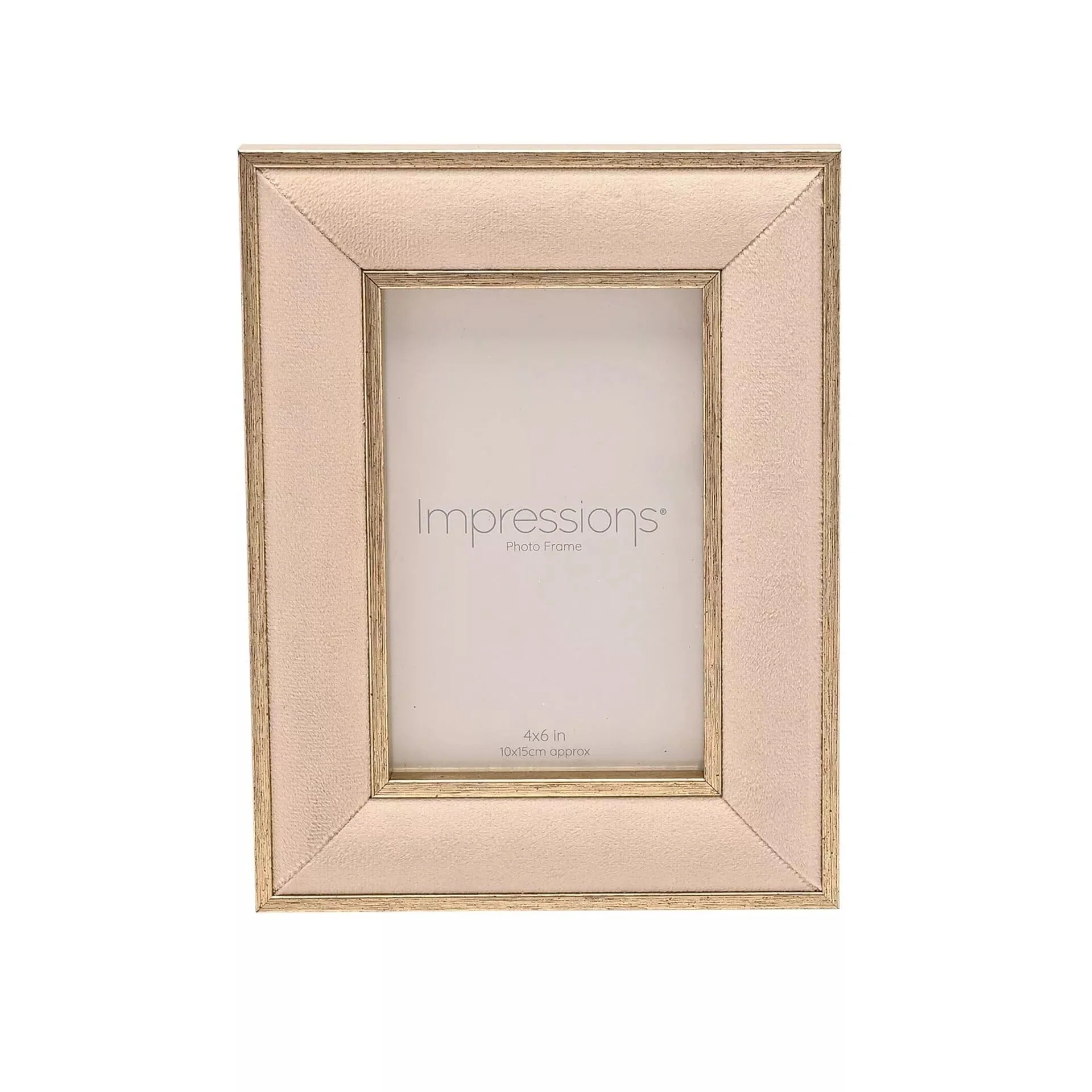 Vianne Cream Velvet & Gold Photo Frame - 4x6" - Image 2