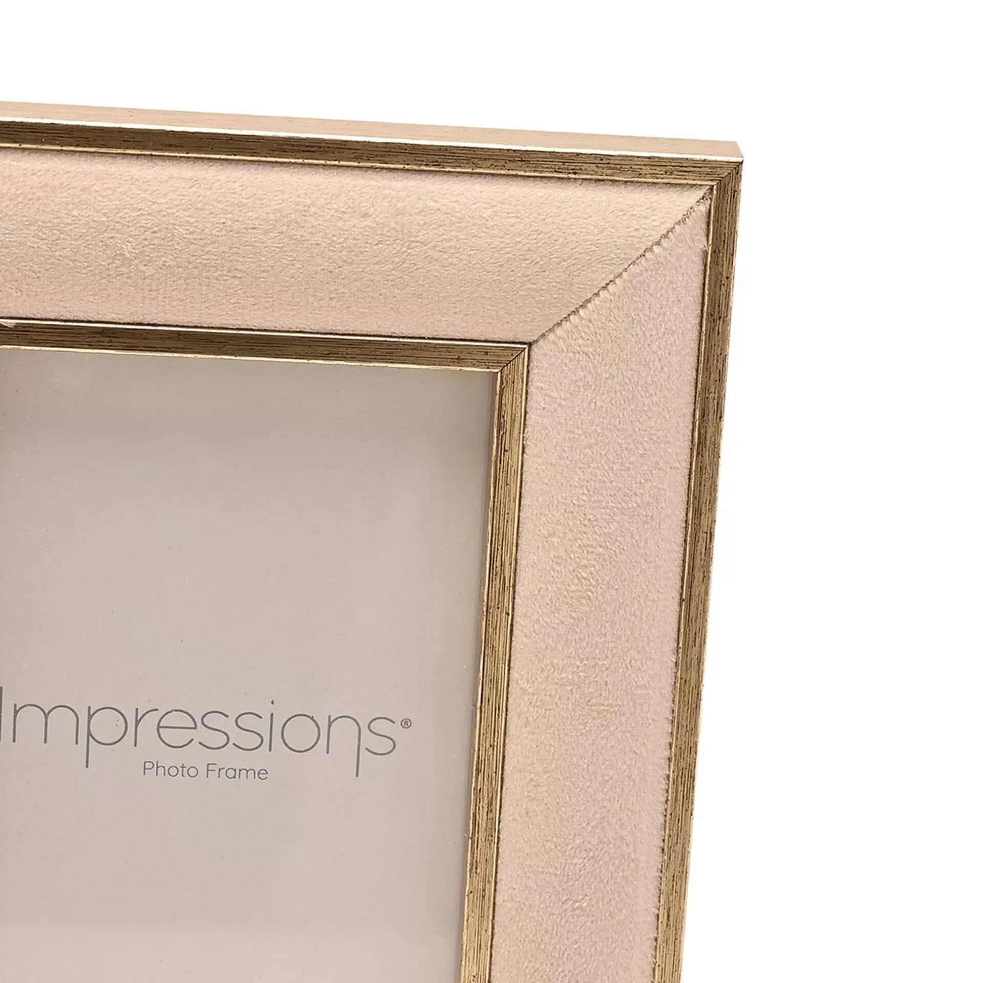 Vianne Cream Velvet & Gold Photo Frame - 4x6" - Image 4