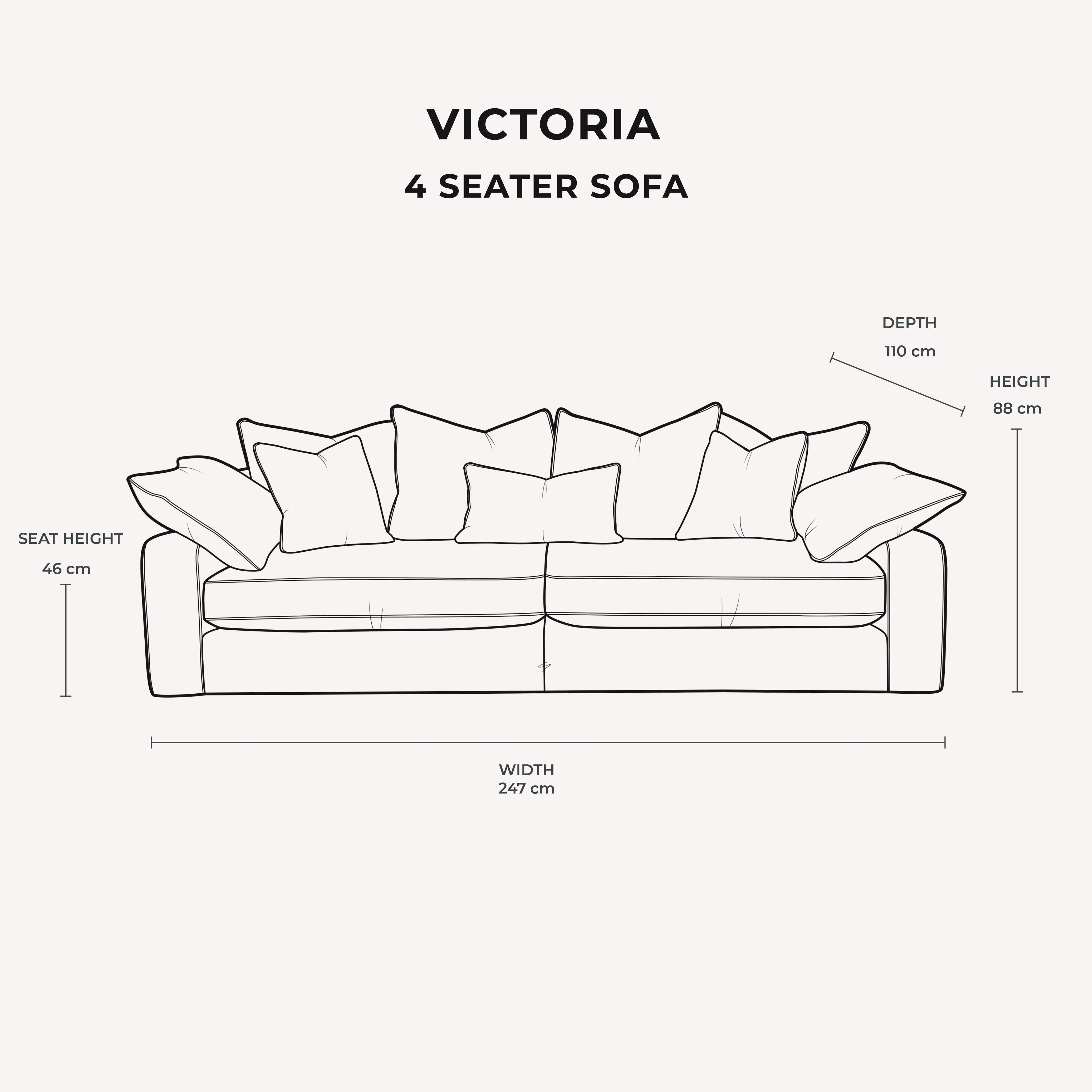Victoria Caramel Velvet Pillow Back Sofa Range - Image 7