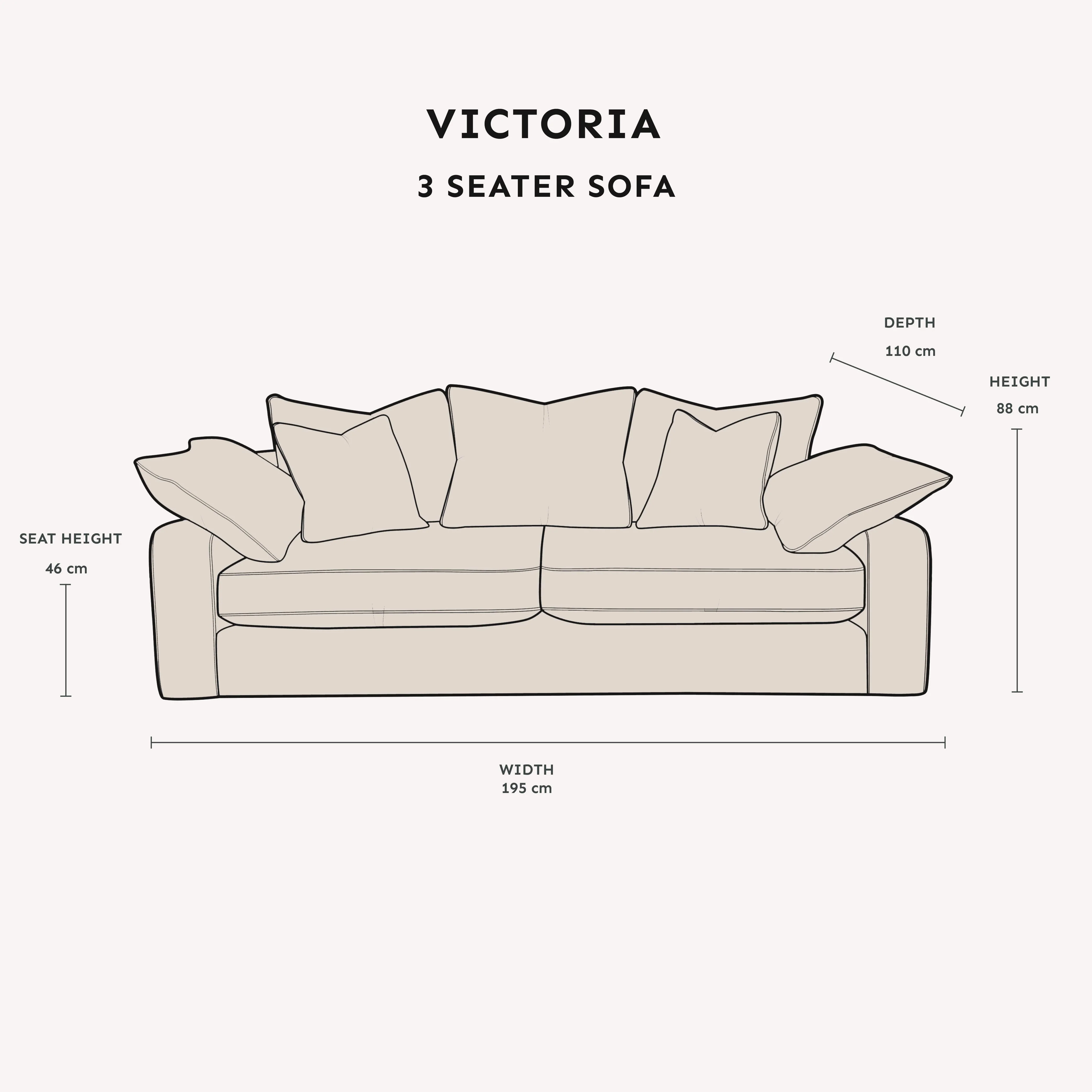 Victoria Cream Velvet Pillow Back Sofa Range - Image 14