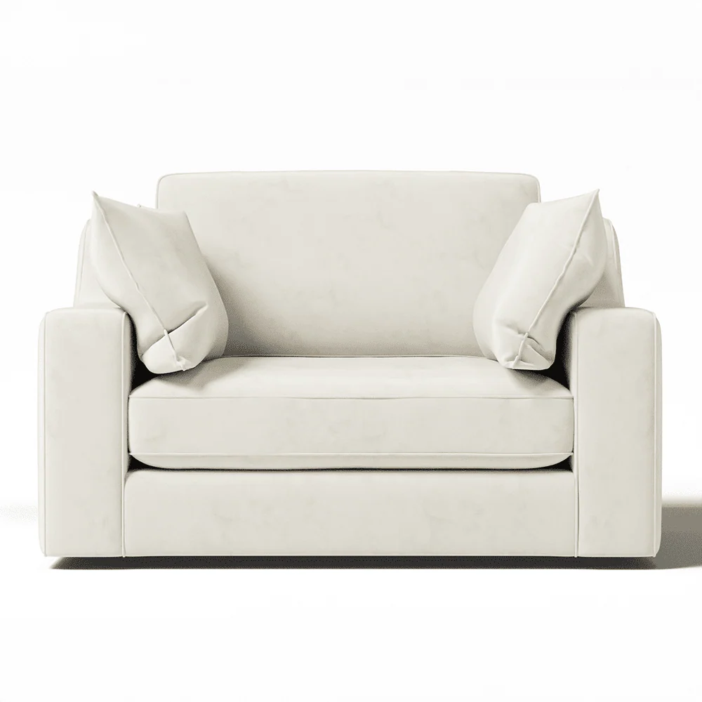 Victoria Cream Velvet Love Seat - Image 2