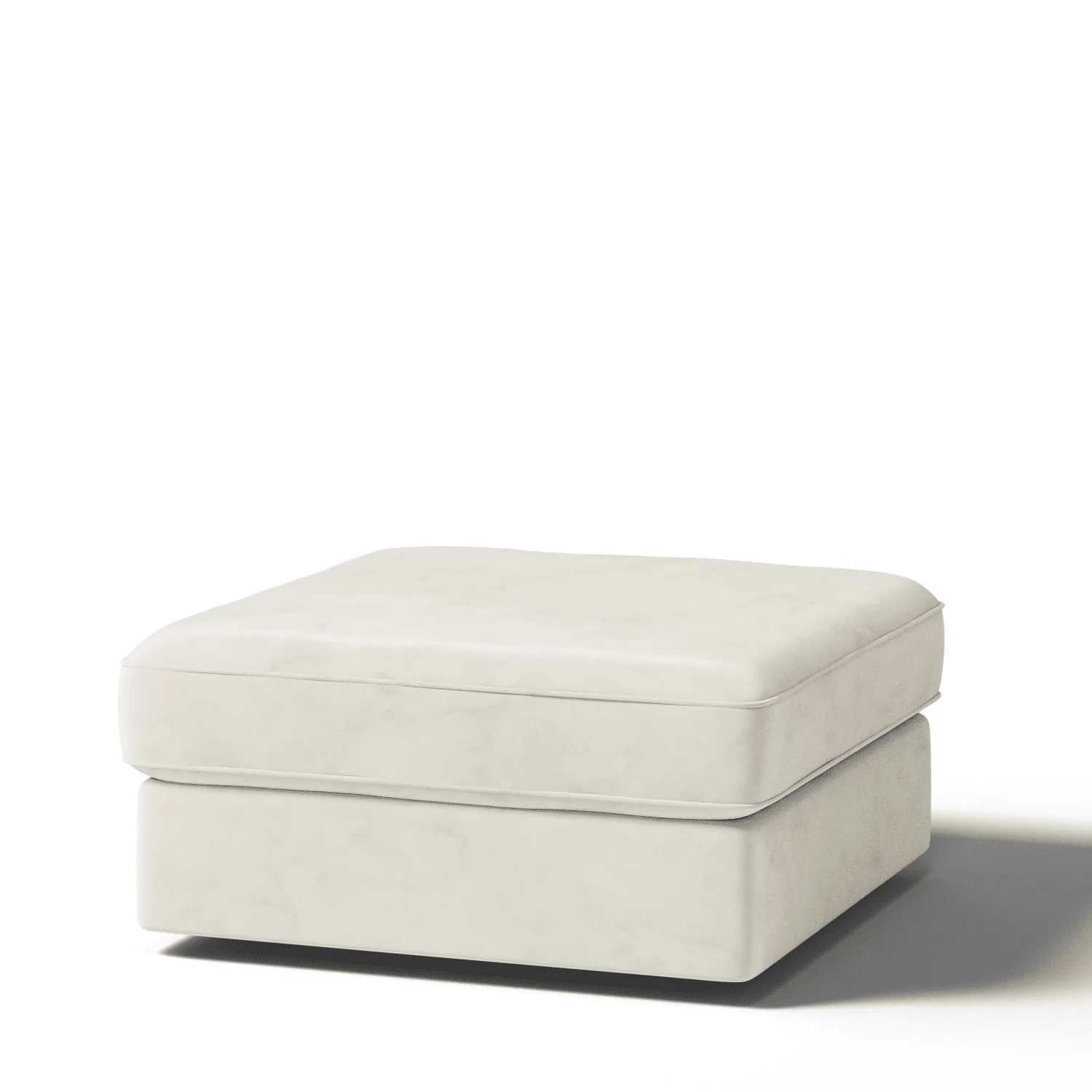 Victoria Cream Velvet Footstool - Image 3
