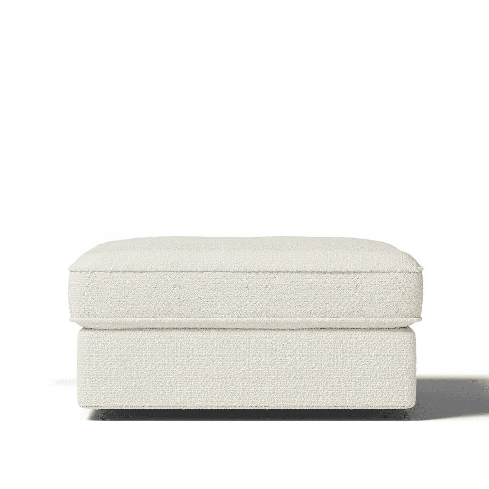 Victoria Ecru Boucle Footstool - Image 3