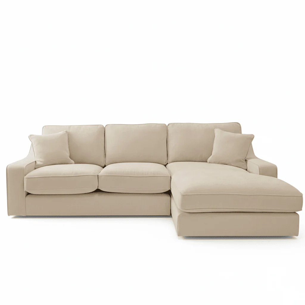 Victoria Luxury Beige Textured Sofa Range - Image 13