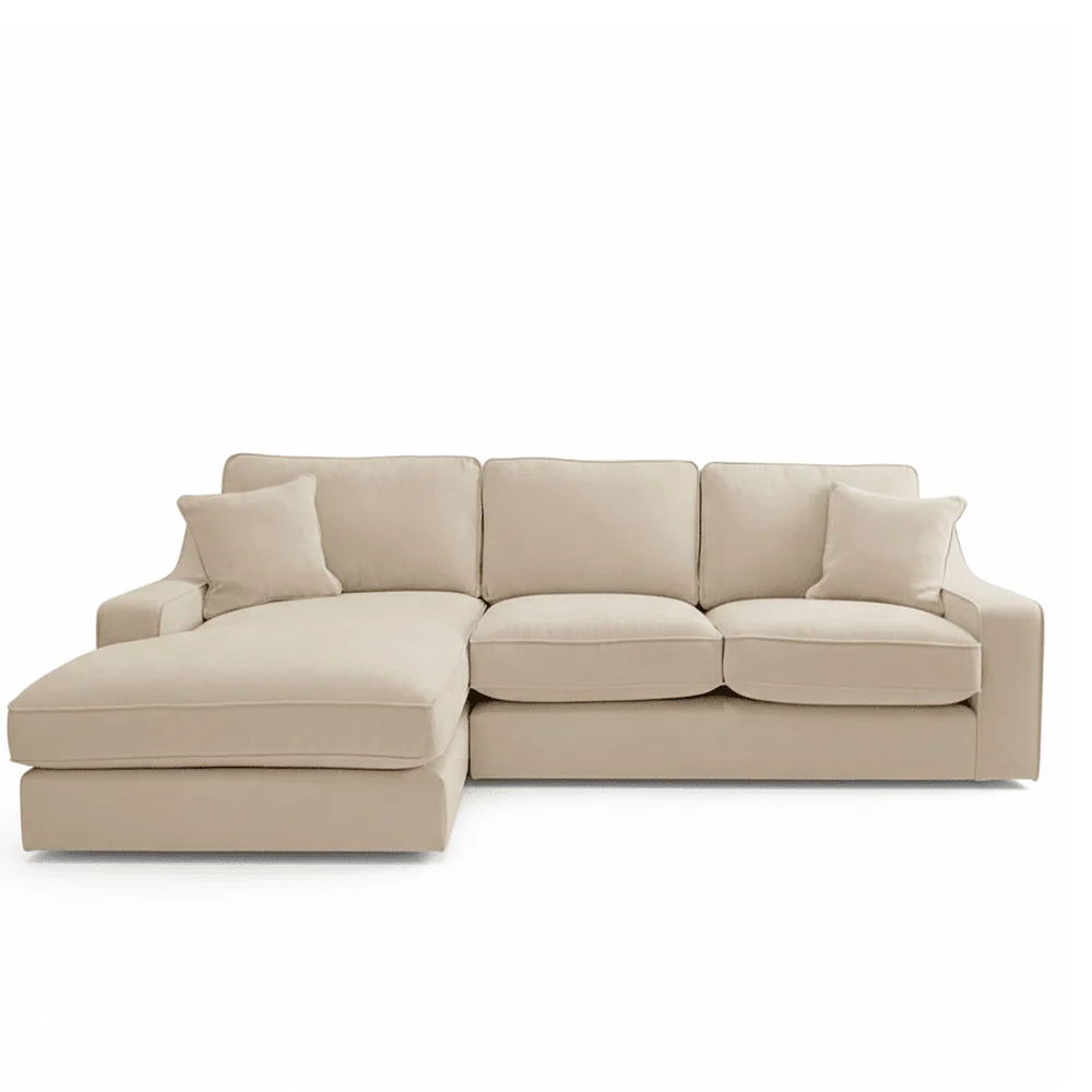 Victoria Luxury Beige Textured Sofa Range - Image 14