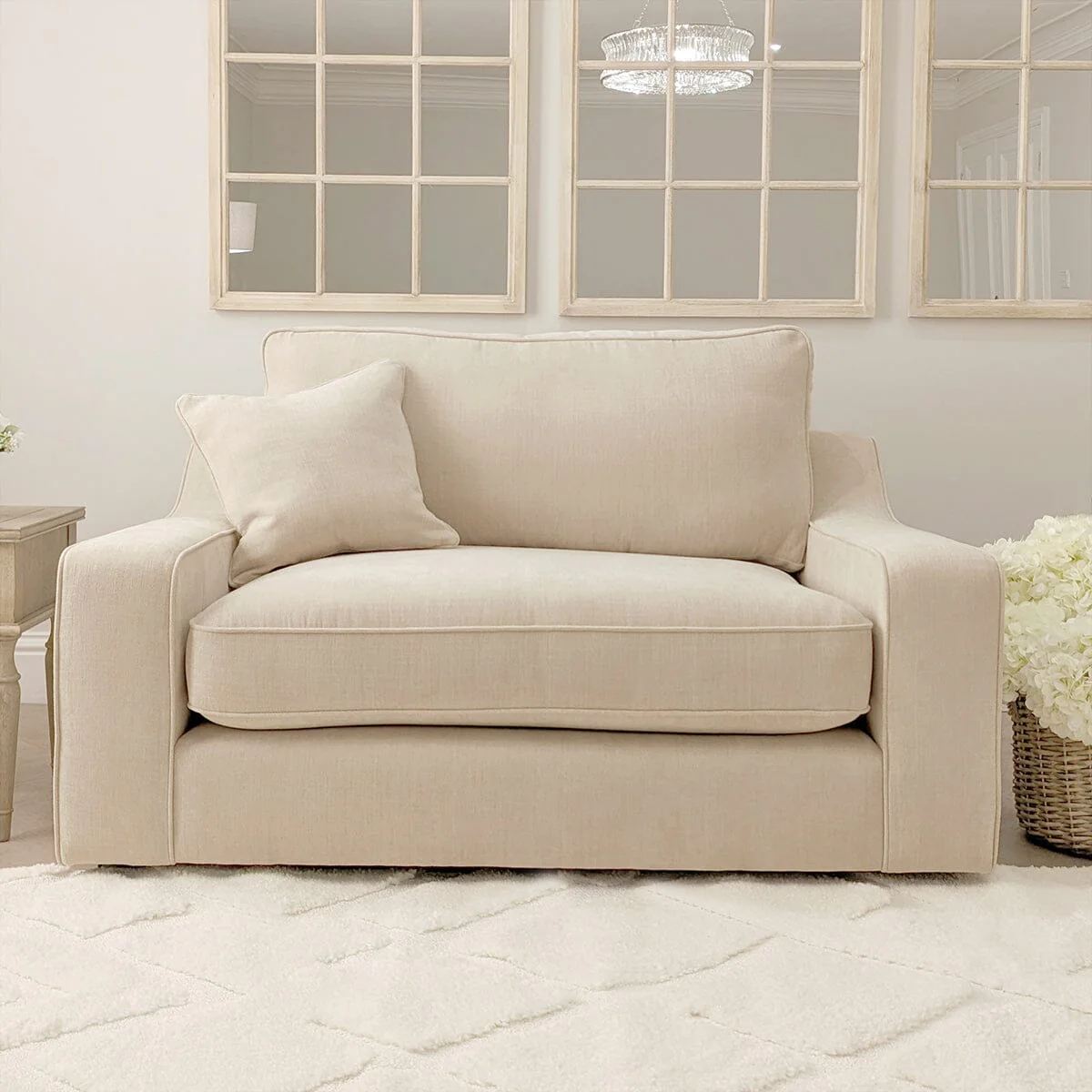 Victoria Luxury Beige Textured Sofa Range - Image 8