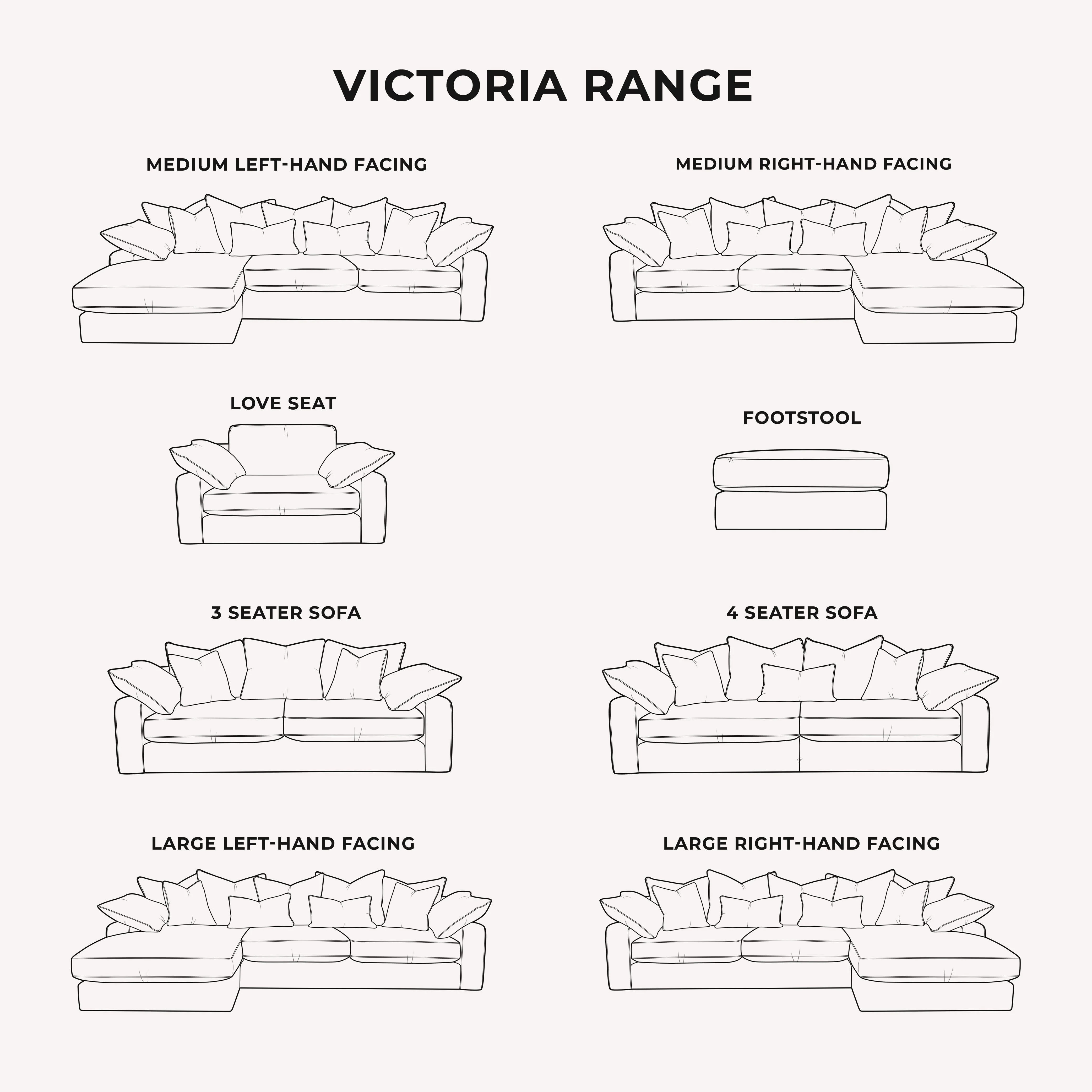 Victoria Mink Velvet Pillow Back Sofa Range - Image 6