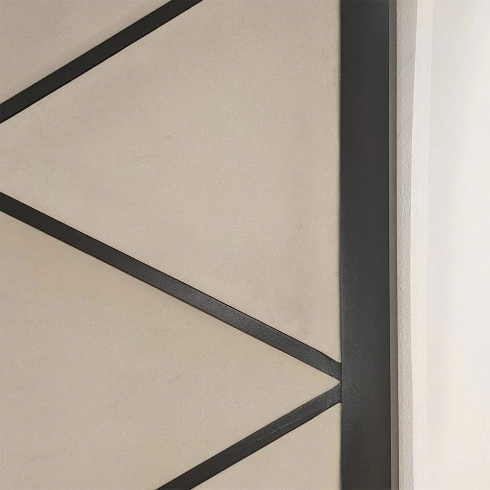 Vienna Cream & Black Premium Geometric Headboard - Image 4