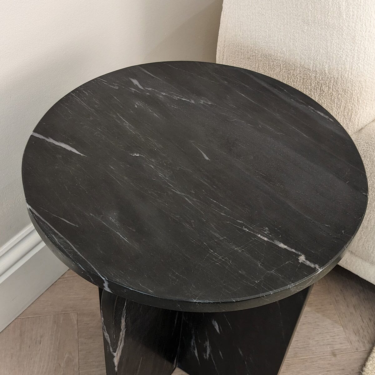 Vieste Black Marble Side Table - Image 3