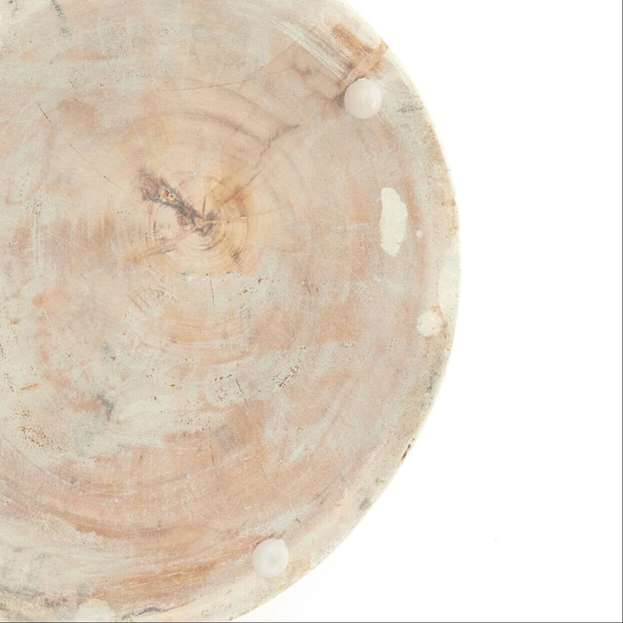 Vita Cream Light Wash Wood Twisted Side Table - Image 6