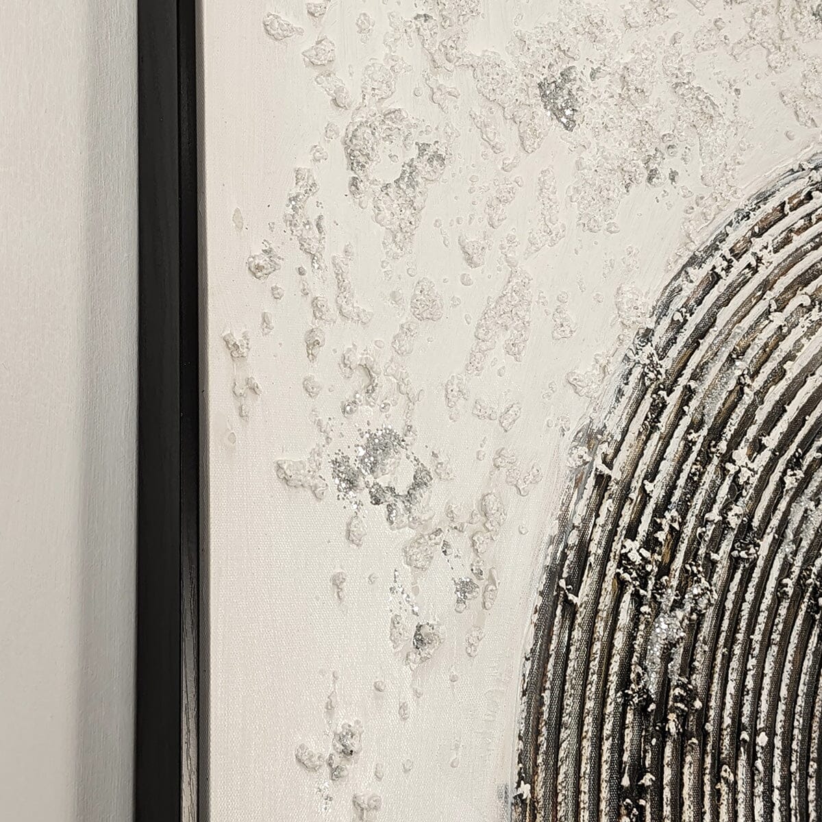 Westborne Monochrome Spiral Textured Canvas Wall Art - Image 3