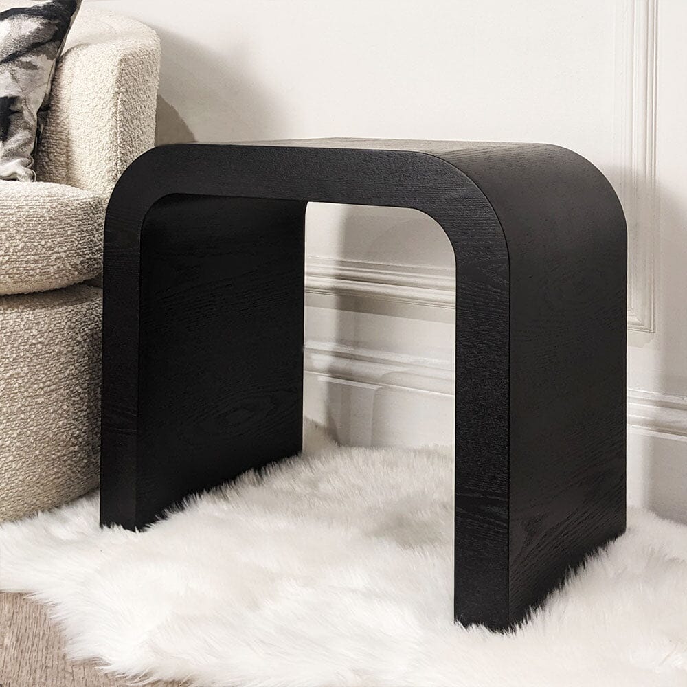 Whittaker Black Curved Side Table - Image 2