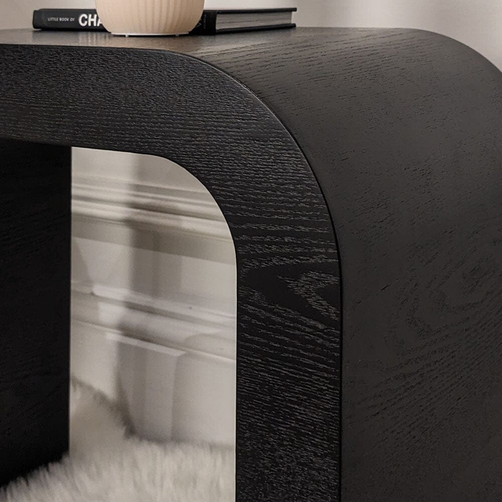 Whittaker Black Curved Side Table - Image 3