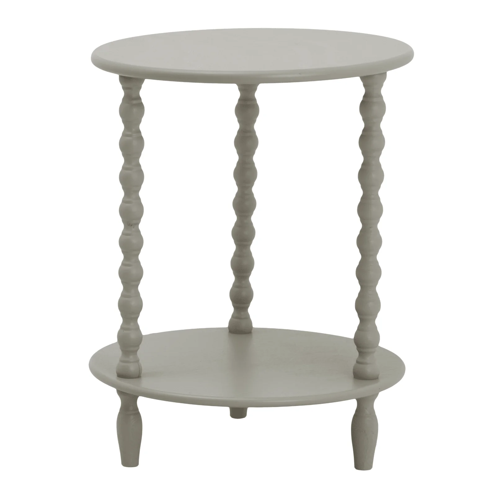 Wiley Grey Round Side Table with Leg Detailing - Image 2