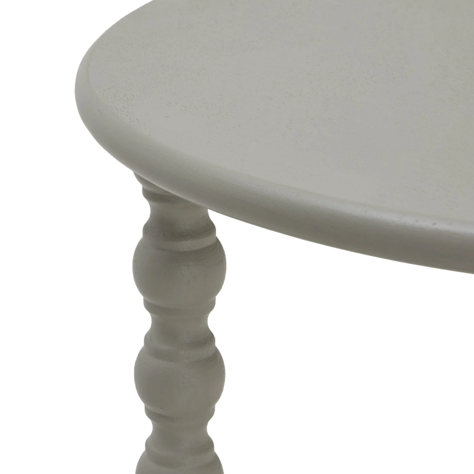 Wiley Grey Round Side Table with Leg Detailing - Image 3