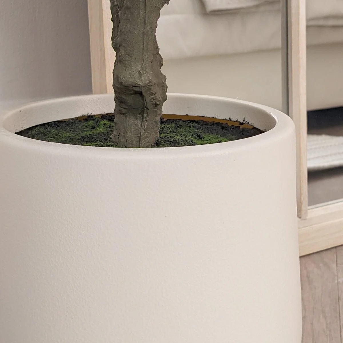 XL White Faux Peony Bush Potted Plant - Image 3
