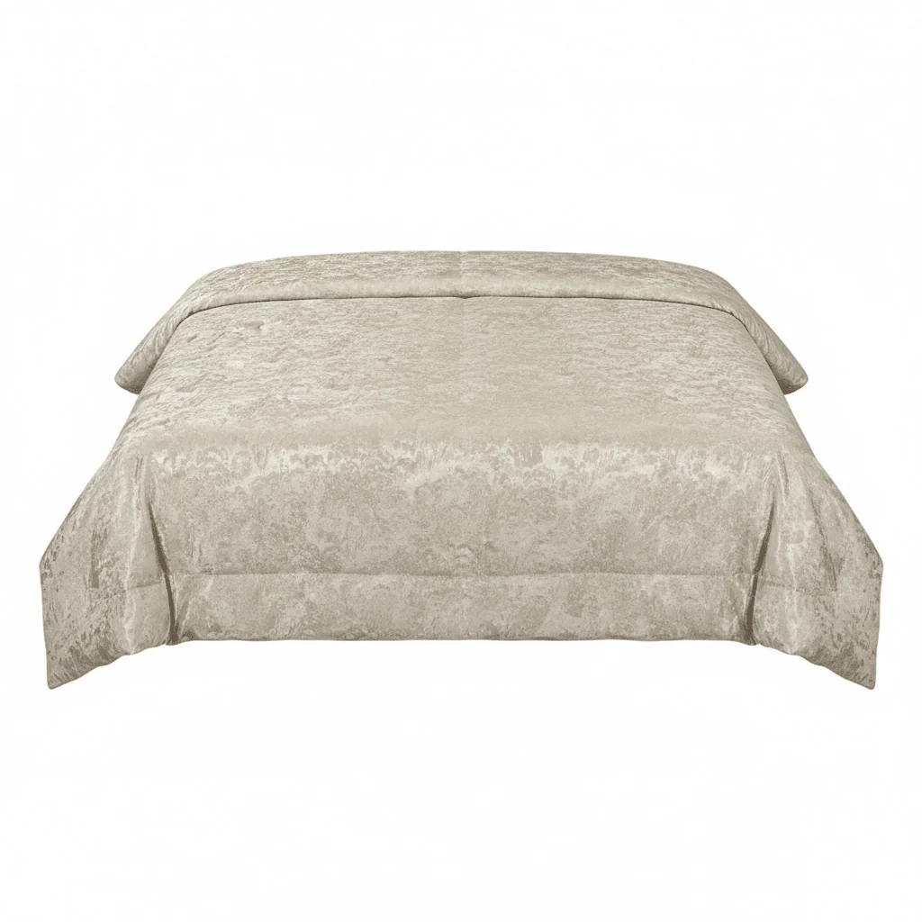 Yasmin Gold & Cream Metallic Cloud Print Bedspread - Image 3