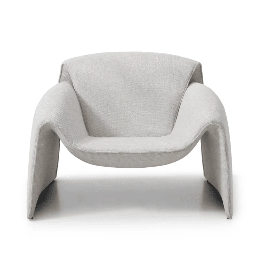 Zafira Cream Woven Statement Accent Chair - Image 2
