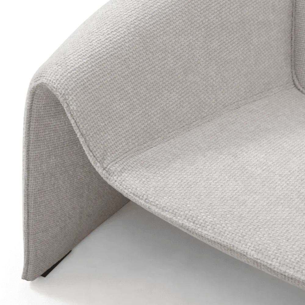 Zafira Cream Woven Statement Accent Chair - Image 5