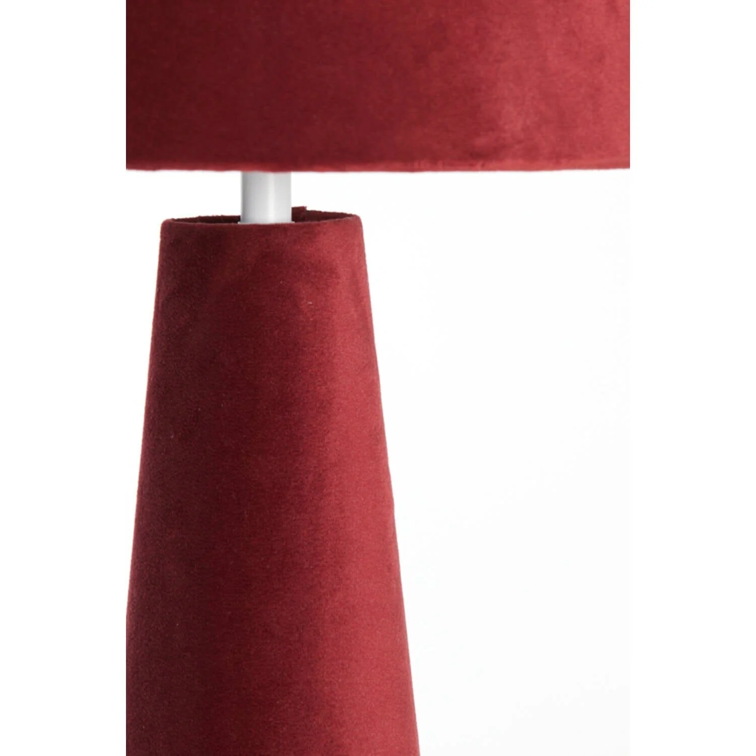 Zaylee Luxury Burgundy Velvet Table Lamp - Image 3