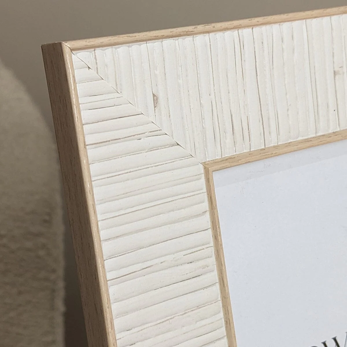 Zelda Rattan Effect Cream Photo Frame - 5x7" - Image 3