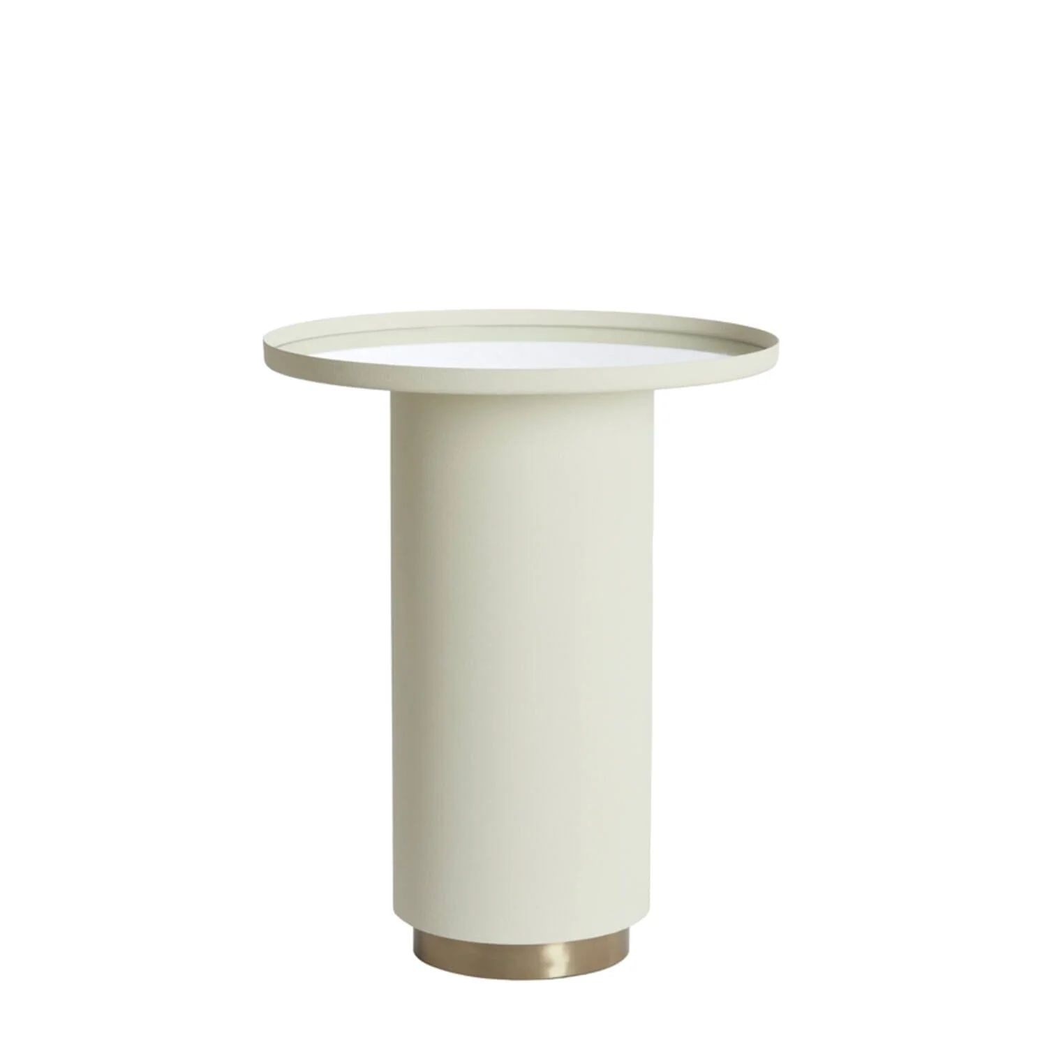 Zena Cream & Light Gold Round Side Table - Image 2
