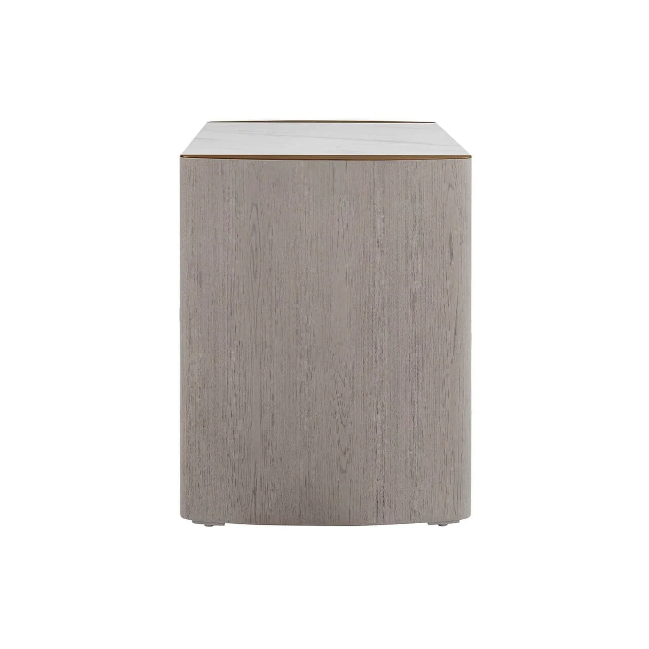 Zendaya 2 Drawer Washed Oak Bedside with Stone Top - Image 3