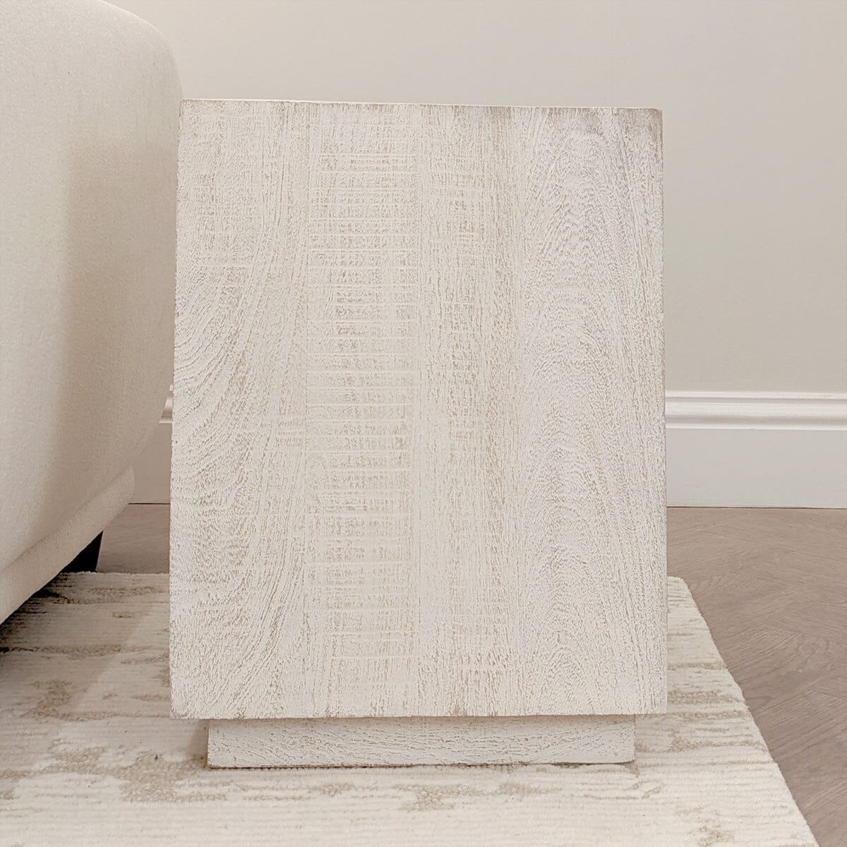 Zenica Luxury Whitewash Side Table - Image 2